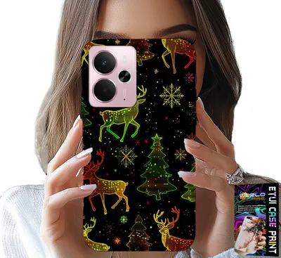 Image de Etui Do Realme 14 5G / 14T - Renifer, Płatek Śniegu, Choinka + Folia