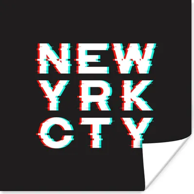 Produktbild von MuchoWow® Poster New York - Stadt - Schwarz 100x100 cm - Babyzimmer