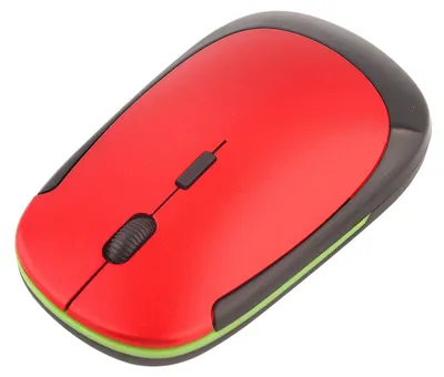 Zdjęcie produktu dla Ultracienka mysz bezprzewodowa USB 2,4 GHz o rozdzielczości 1200 DPI – ergonomiczna mysz optyczna do laptopa, kolor czerwony