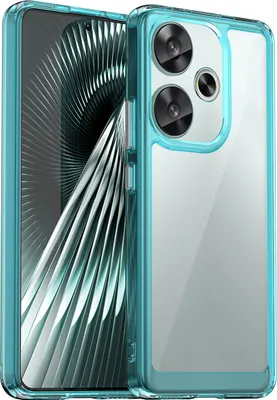 Produktbild von Schutzhülle für Xiaomi Redmi Turbo 3 Klar Rückseite Stoßfeste TPU Silikon Bumper Hülle Hellblau