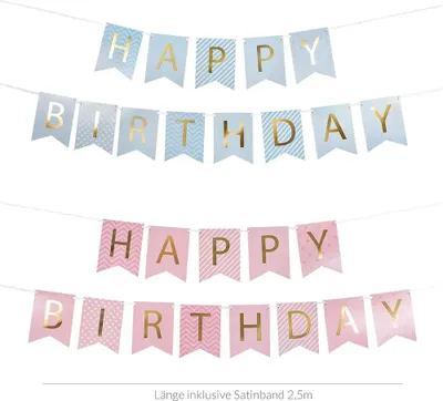 Obrázek produktu pro Trendhaus Happy Birthday Girlande 0 0 STK