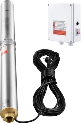 Produktbild von SucceBuy 2200 W Tiefbrunnen-Tauchpumpe – aus Edelstahl. Leistungsstarke 9,8 m³/h Durchflussrate und 144 m Förderhöhe. Ideal für die Wasserversorgung aus Tiefbrunnen.