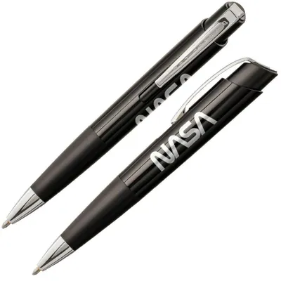 Obrázek produktu pro Eclipse Space Pen, černý plast s klipem a logem NASA (#SECL-NASAW)