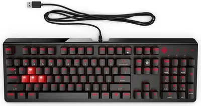 Produktbild von HP OMEN Encoder Tastatur - Full-size (100%) - USB - Mechanischer Switch - Schwarz