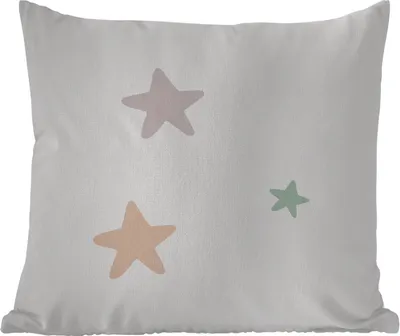 Produktbild von MuchoWow® Outdoor Kissen - Sterne - Pastell - Mädchen - Jungen - Kinder - 60x60 cm - Wetterfest - Lounge Kissen - Dekoration - Schlaf Kissen