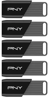 Image de PNY Attaché X, 32 Go, USB Type-A, 3.2 Gen 1 (3.1 Gen 1), 130 Mo/s, coulissant, noir