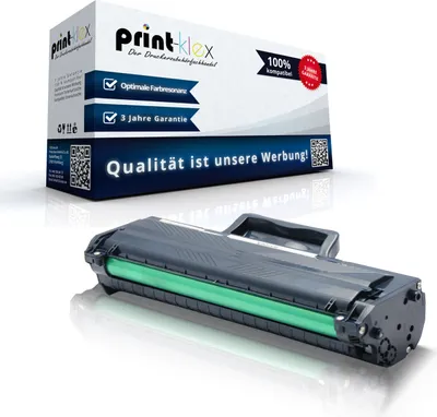 A product shot of a toner cartridge and its packaging, presented on a white background.