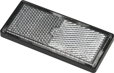 Produktbild von Reflektor weiß 85x39mm selbstklebend mit Grundplatte