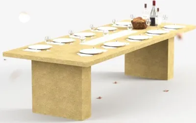 Produktbild von Casa Padrino Luxus Esstisch mit Bioethanol Kamin 300 x 115 x H. 75 cm - Verschiedene Farben - Esszimmertisch - Gartentisch - Esszimmer Möbel - Garten Möbel - Luxus Möbel - Luxus Einrichtung