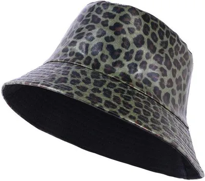 Produktbild von Angler-Hut mit Reversibler Kapuze - Leopardenmuster - Uni - Leicht - Bequem - Hutgröße 56-58 cm - Fischerhut