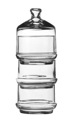 Produktbild von Glück im Glas - Bonboniere 3-stöckig, Bonbondose,  für Süßigkeiten