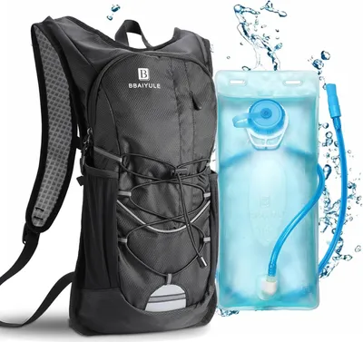 Produktbild von Trinkrucksack 2 Liter für Radfahren, Wandern und Laufen - Wasser-Rucksack mit Trinksystem