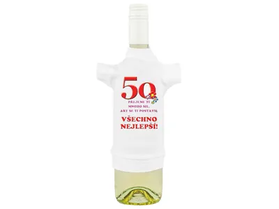 Obrázok produktu pre Tričko na fľašu k päťdesiatke II CZ