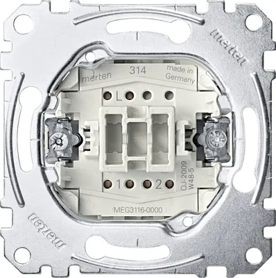 Immagine prodotto di Merten Inserto di spegnimento/scambio MEG3516-0000 Presa a 1 polo 16AX AC250V (MEG3516-0000)