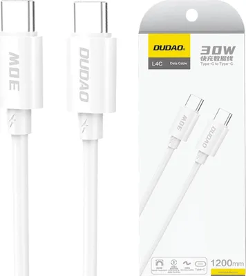 Image de DUDAO Dudao L4C USB-C - USB-C 30W 1,2 m White