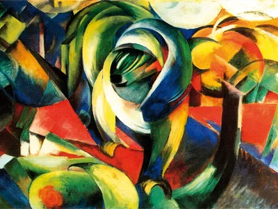 Obrázok produktu pre Franz Marc Art Print Obraz - Mandril, 1913 (60 x 80 cm)