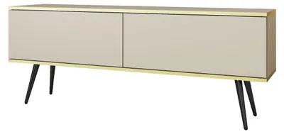 Produktbild von TV-Schrank Weiß 135 mit Push-to-Open-Türen, 135 cm x 53 cm x 32 cm