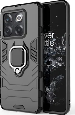 Produktbild von Mobigear Armor Ring OnePlus 10T Hülle Hardcase Backcover Stoßfest mit Ringhalter - Schwarz