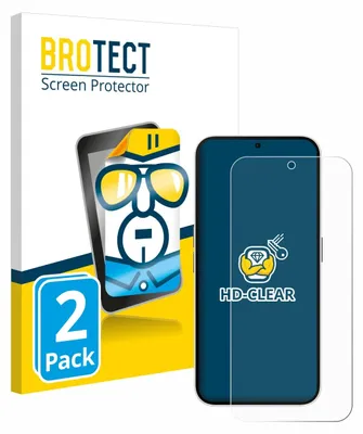 A product packaging for screen protectors, with a graphic of a character and a smartphone displaying a screen protector.