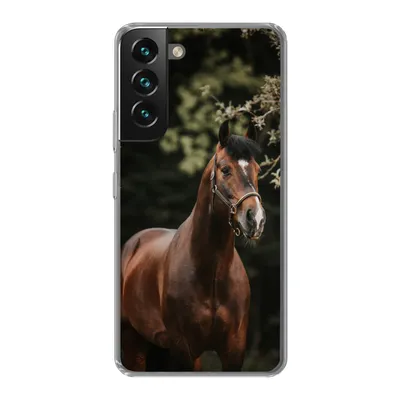 Produktbild von MuchoWow® Handyhülle Schutzhülle Hülle für Samsung Galaxy S22 Pferd - Äste - Porträt Silikon Softcase Handy Hülle - Mobiltelefonhülle