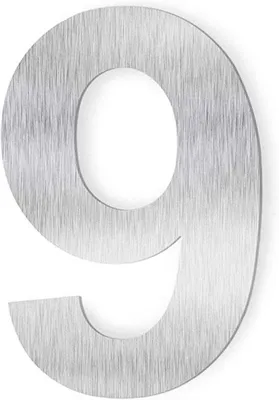 Produktbild von Famanu Hausnummer 15 cm - Edelstahl, Silber - Einfache Montage