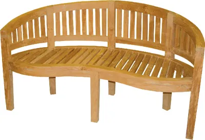 Produktbild von Gartenbank Bananen Bank in premium Teak