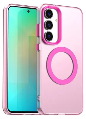 Obrázek produktu pro Pro Samsung Galaxy S25 FE 5G Candy Design Magsafe PC Hybrid TPU Protective Case Cover Pink