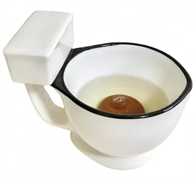 Zdjęcie produktu dla Zabawna filiżanka toaletowa 230 ml, ceramiczna