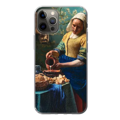 Produktbild von MuchoWow® Handyhülle Schutzhülle Hülle für iPhone 13 Pro Milchmädchen - Mandelblüte - Alte Meister Silikon Softcase Handy Hülle - Handy-Tasche