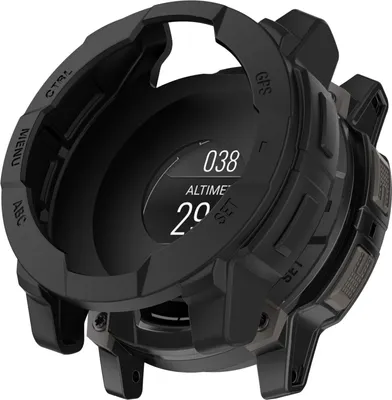 Image de Étui de protection en silicone noir pour Garmin Instinct 3 AMOLED / Solar 50 mm