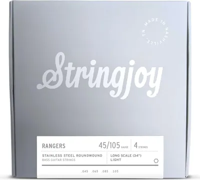 Imagen del producto de Stringjoy RA45105LS: Cuerdas de acero para bajo de 4 cuerdas, calibre 45-105
