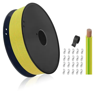 Productafbeelding van Aardingsdraad groen-geel 0,75 mm², 50 m, PVC-geïsoleerde koperdraad