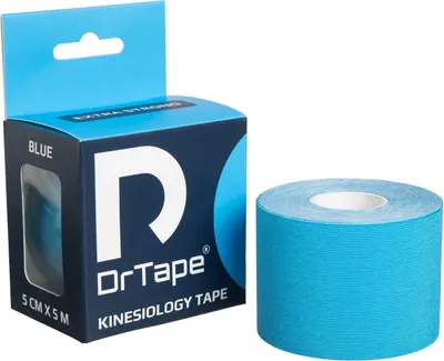 Zdjęcie produktu dla Taśma do kinesiology tapingu sportowo-korekcyjna 5 cm x 5 m DrTape Kinesiology Tape Niebieski 5cm x 5m