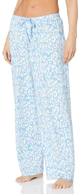 Produktbild von HUE Damen Bedruckte Strick-Pyjama-Schlafhose Pyjamaunterteile, Bella Blue Animal