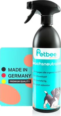 Produktbild von Petbee Geruchsneutralisierer 750ml | Geruchsentferner | Wirksam gegen Hundeurin & Katzenurin | Gegen alle organischen Gerüche | Gebrauchsfertig
