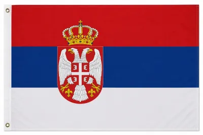 Produktbild von Flagge Serbien 250 x 150, Stoffgewicht ca. 100 g/m² - Fahne- Hissfahne- Hissflagge - Sturmflagge -zum hissen - - keine billige Chinaqualität