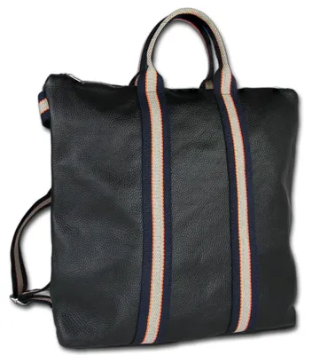 Imagen del producto de Bolso de cuero y lona para mujer en color , azul y beige, modelo D3OTT609RS de Toscanto