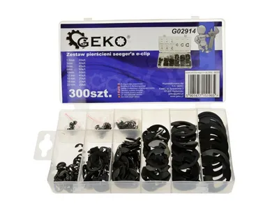 Obrázek produktu pro GEKO Segerový pojistný kroužek (E-KLIP), sada 300 ks G02914