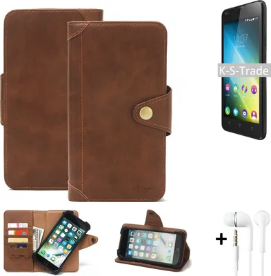 Produktbild von K-S-Trade Handy Hülle kompatibel mit Wiko Lenny 2 Schutzhülle Walletcase Bookstyle Tasche Handyhülle Schutz Case Handytasche Wallet Flipcase Cover