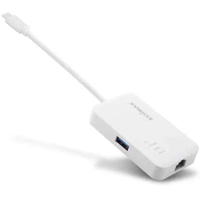 Image de Hub USB-C Edimax avec 3 ports USB 3.0 + connexion Gigabit Ethernet