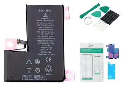 Produktbild von Apple iPhone 13 Pro Ersatzakku Set 3095 mAh 3,87 V inkl. Werkzeug & Kleber