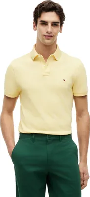 Produktbild von Tommy Hilfiger Herren Poloshirt Kurzarm 1985 Regular Fit, Gelb (Citronella), XS