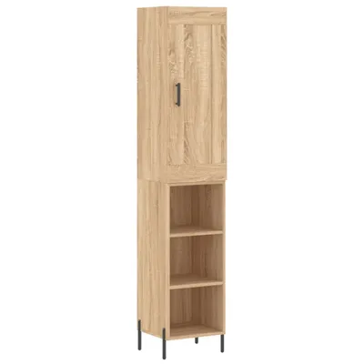 Produktbild von vidaXL Highboard Sonoma-Eiche 34,5x34x180 cm Holzwerkstoff