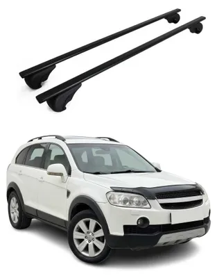 Image de Barres de toit Transversales pour Chevrolet Captiva 2006-2018 Acier Noir 2Pcs, Image générée par une IA