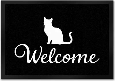 Produktbild von Katzen Silhouette Welcome Fussmatte