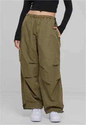 Zdjęcie produktu dla Urban Classics Damskie bawełniane spodnie spadochronowe tiniolive - 5XL