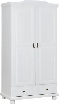 Immagine prodotto di Inter Link credenza contadina Reutte 2 ante 2 cassetti pino massiccio laccato bianco