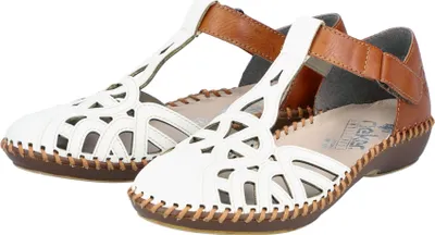 Produktbild von Rieker Antistress Damen Riemchensandale Klettverschluss weiß M M1678-80-38-offwhitecayenn-G in Cremefarben, Größe