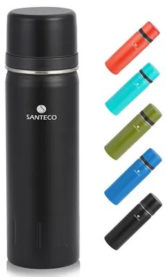 Isolierflasche 1 l, Edelstahl, BPA-frei, 24h kalt/12h warm, auslaufsicher