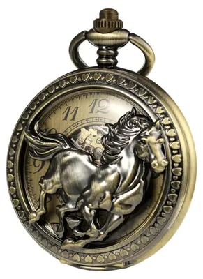 Image de Solidchoice - Montre de poche mécanique avec chaîne et cadran squeletté